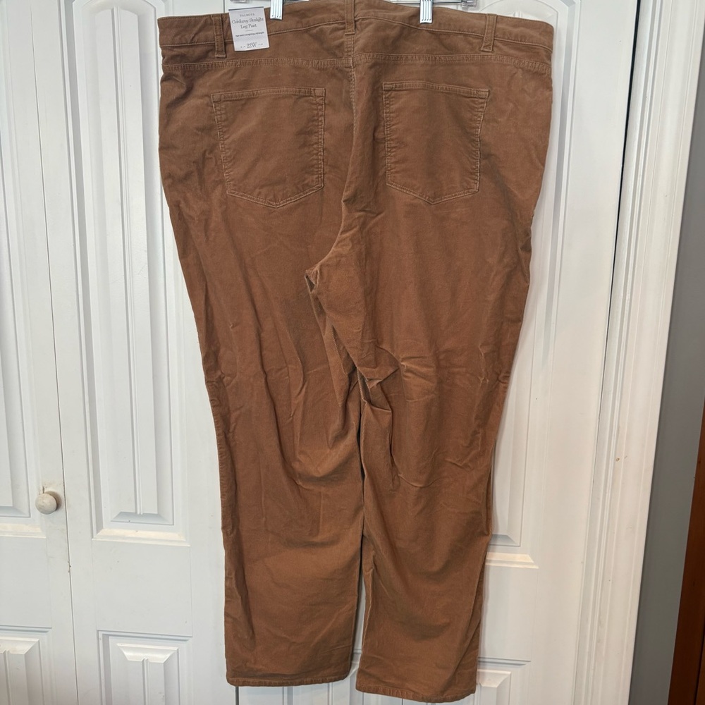 Talbots Tan Straight Leg Corduroy Pants Size 22W‎ - Picture 2 of 9